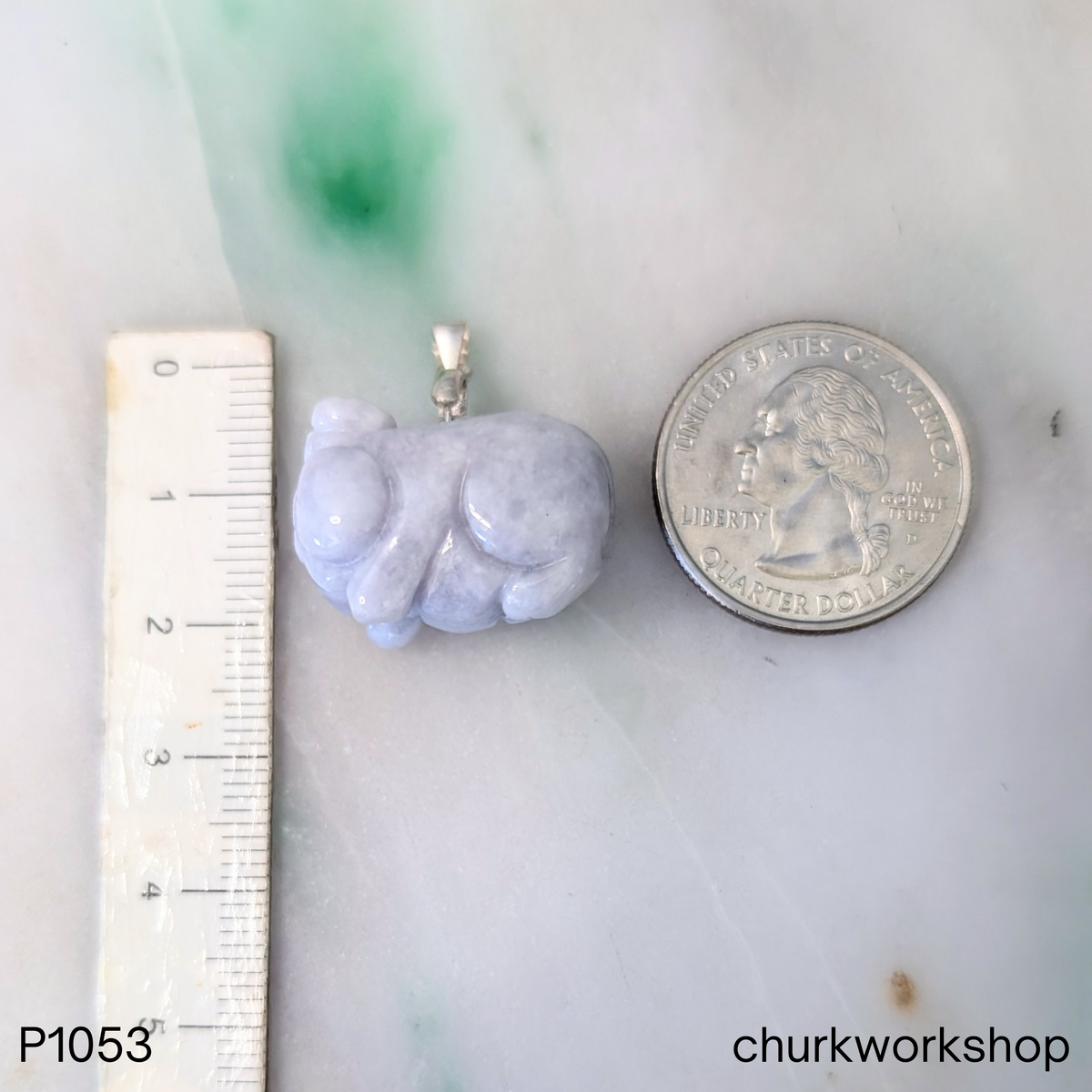 Lavender pig jade pendant