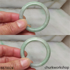 Light green baby jade bangle