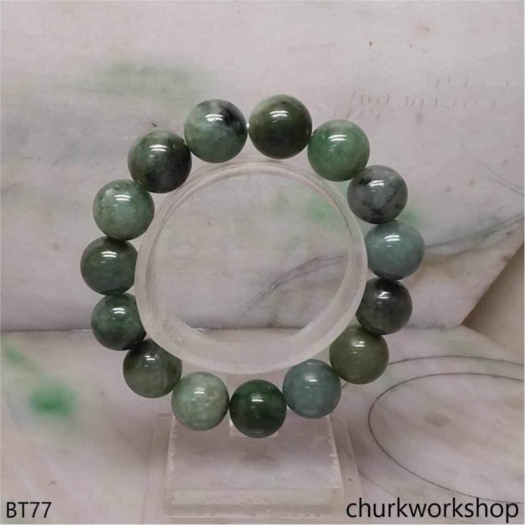 Bluish green beads bracelet