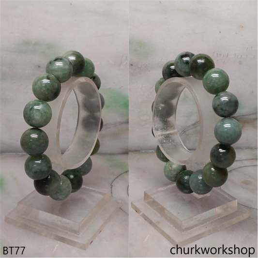 Bluish green beads bracelet