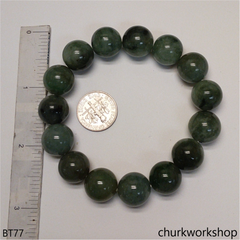 Bluish green beads bracelet