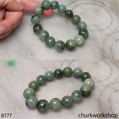 Bluish green beads bracelet