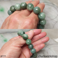 Bluish green beads bracelet