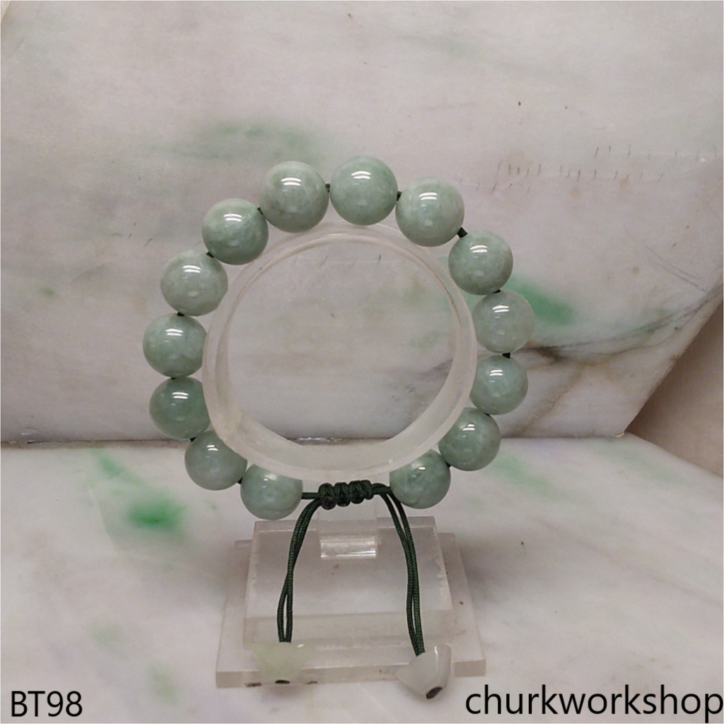 Bluish green beads bracelet