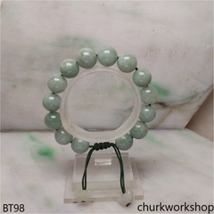 Bluish green beads bracelet
