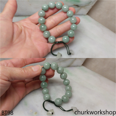 Bluish green beads bracelet