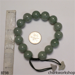 Bluish green beads bracelet