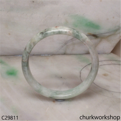 Light green mix bluish green jade bangle