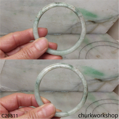 Light green mix bluish green jade bangle