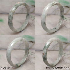 Light green mix bluish green jade bangle