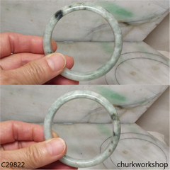 Light green mix bluish green jade bangle