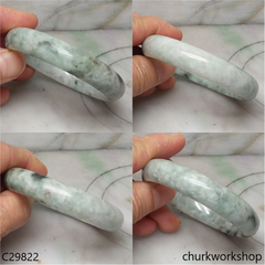 Light green mix bluish green jade bangle