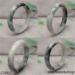 Light green mix dark green jade bangle