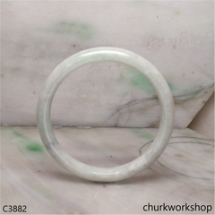 Extra large light green jade bangle