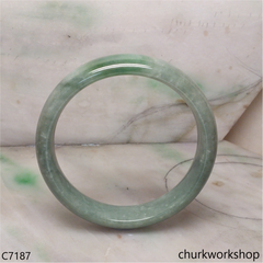 Large bluish green jade bangle