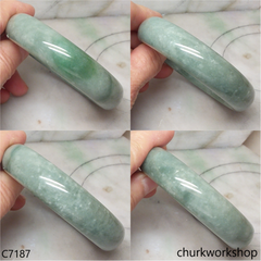 Large bluish green jade bangle