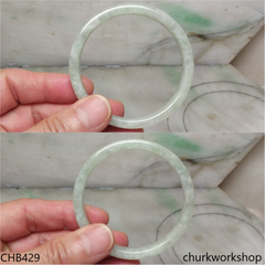 Light green square jade bangle