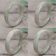 Light green square jade bangle