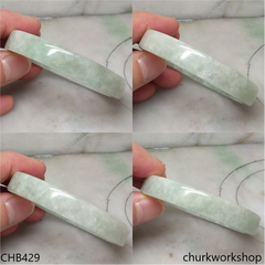 Light green square jade bangle