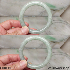 Pea green jade bangle