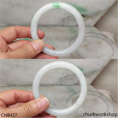 White base jade bangle