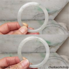 Pale green jade bangle