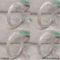 Pale green jade bangle