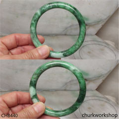 Large green jade bangle