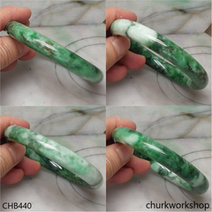 Large green jade bangle