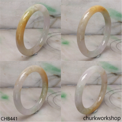 Multi-color jade bangle