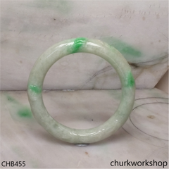 Carved jade bangle