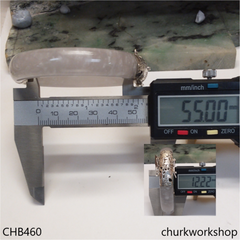 Pale lavender hinges jade bangle