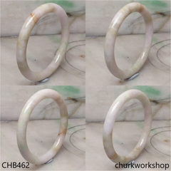 Pale lavender mix light green jade bangle