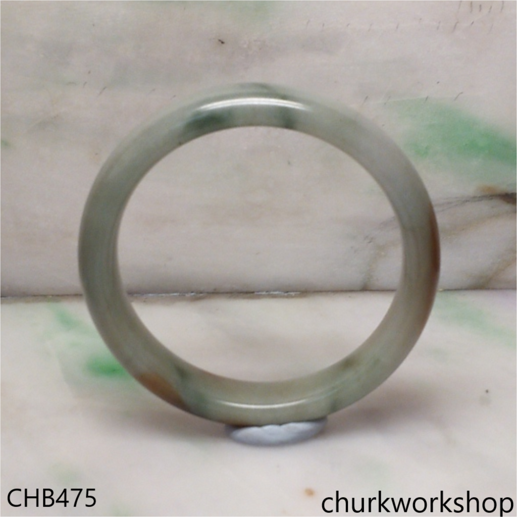 Bluish green jade bangle