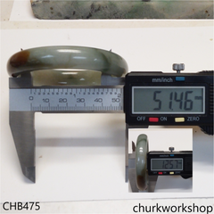 Bluish green jade bangle