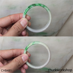 Green mix lavender jade bangle