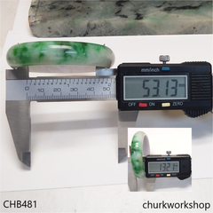 Green mix lavender jade bangle