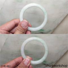 Light green mix pale lavender jade bangle