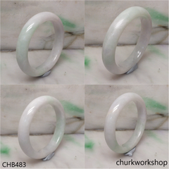 Light green mix pale lavender jade bangle