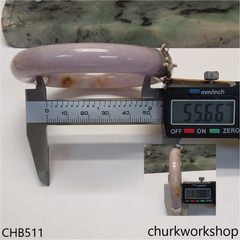 Pink lavender hinges jade bangle