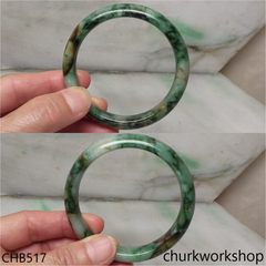 Multi-color jade bangle