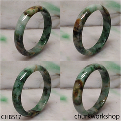 Multi-color jade bangle