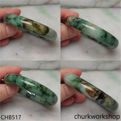 Multi-color jade bangle