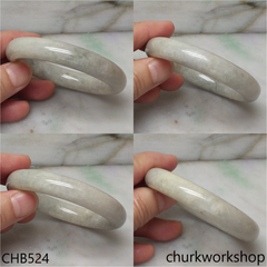 Grayish green jade bangle