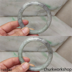 Grayish lavender mx green jade bangle