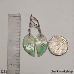 Jade leaf earrings