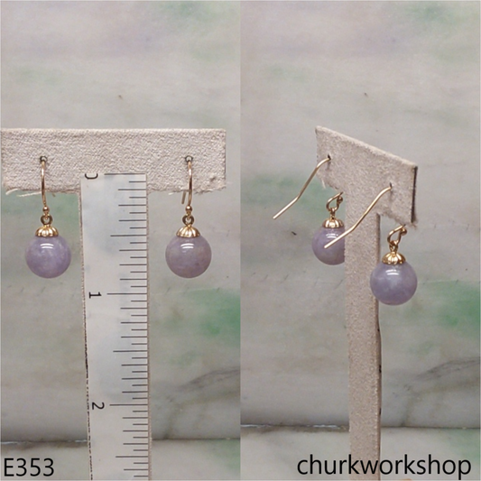 Lavender beads earrings