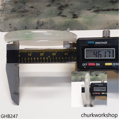 Small pale green jade bangle