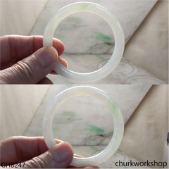 Small pale green jade bangle