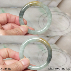 Multi-color small jade bangle